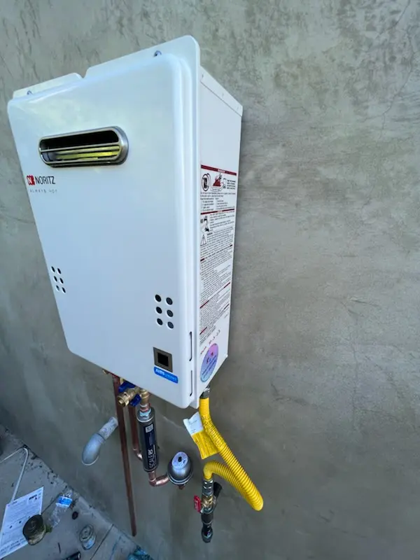 Tankless water heater installation for Madsen homes